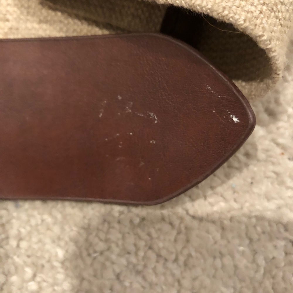 Oversized Brown/Cream Elastic Cinch Waist Belt - Picture 2 of 2